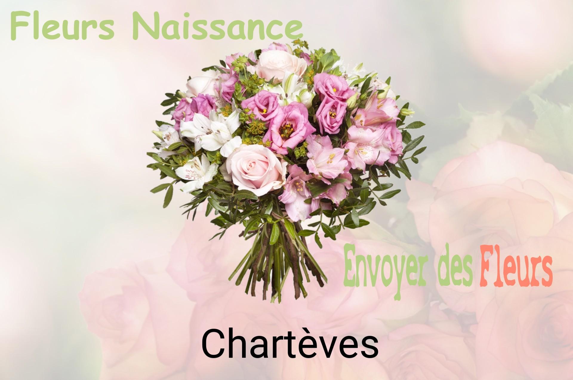 Bouquet de fleurs de naissance livré à Chartèves