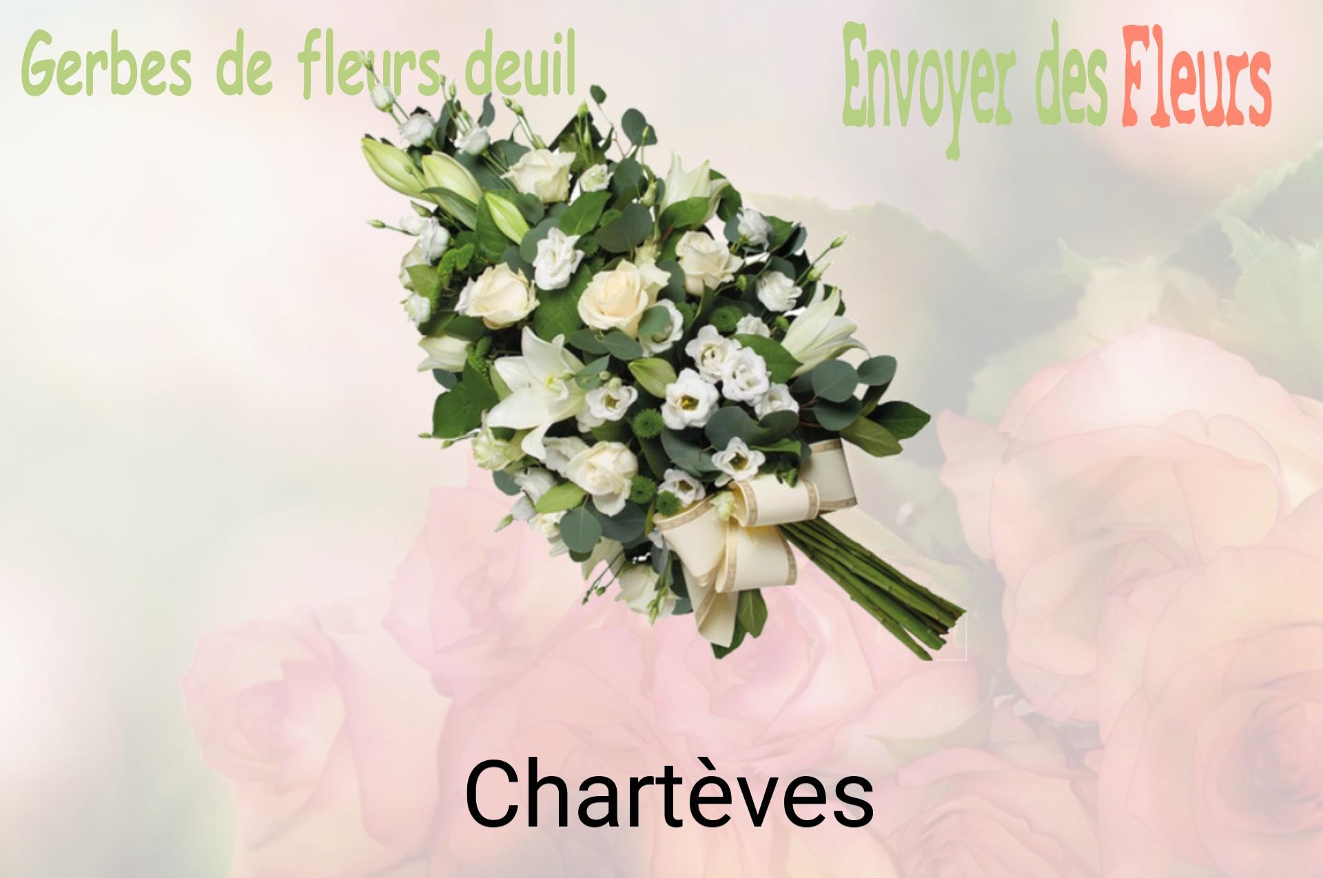 Gerbe de fleurs de deuil livrée à Chartèves